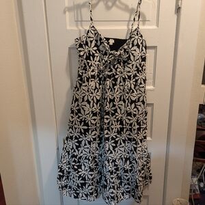 J. Crew Black and White Floral Dress